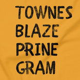 Ode to the Songmen outlaw country t-shirt mustard close-up design